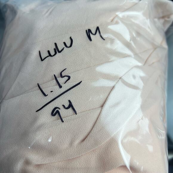 NEW Lulus Size M All About Love Blush Pink Maxi Dress V Neck - Picture 8 of 8